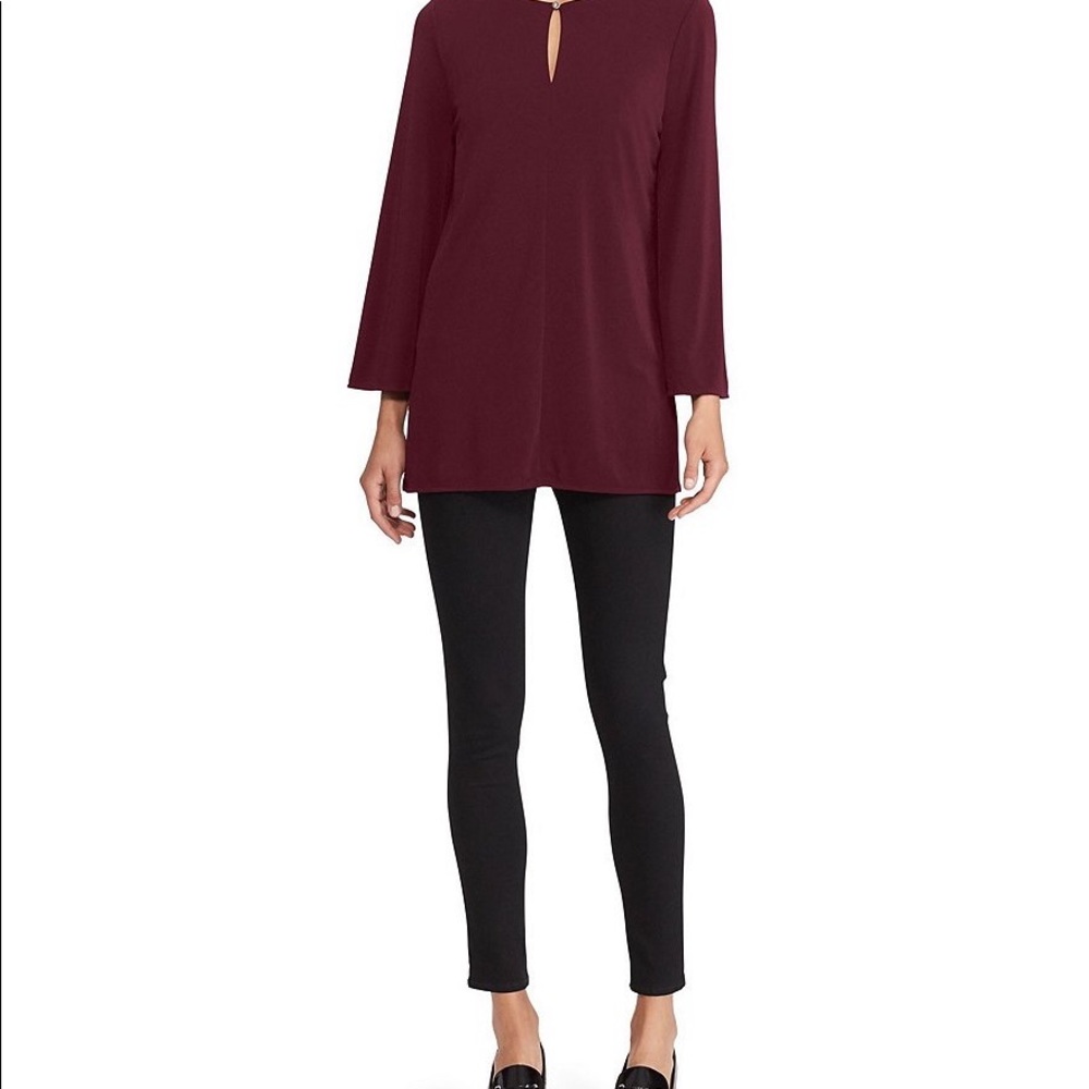 Ralph Lauren 3/4 bell-sleeve jersey boho tunic